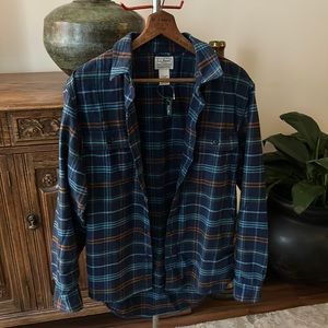 NWT LL Bean Men’s Plaid Flannel Button Down Shirt